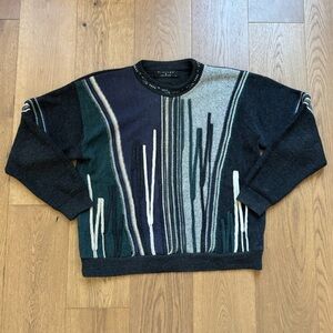 Protege Men's 3D Knit Coogi Style Crewneck Sweater - Vintage - Size L